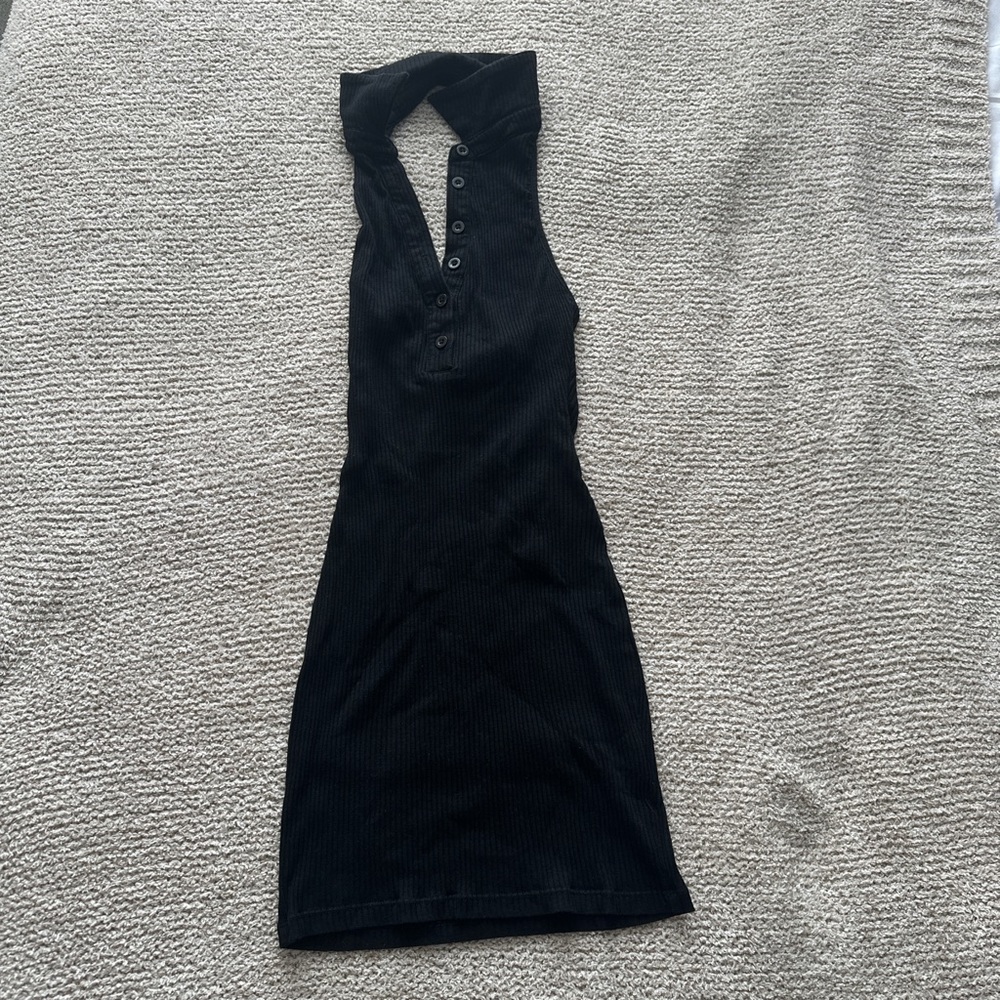 black mini dress